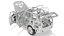 SUV Car Frame Structure with Chassis Rigged