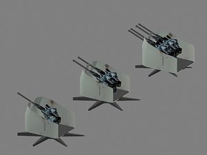 3"/50 caliber Mark 22  Anti-Aircraft Batteries - Open Turret  WWII