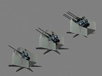 3"/50 caliber Mark 22  Anti-Aircraft Batteries - Open Turret  WWII