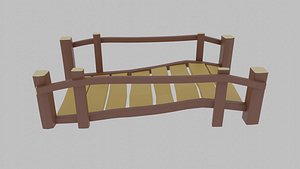 3D Cartoon Bridge model