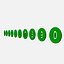 Collection de nombres ronds verts