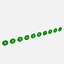 Collection de nombres ronds verts
