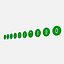 Collection de nombres ronds verts