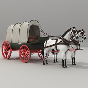 3D Covered Wagon 8K