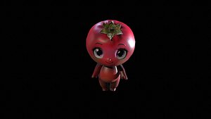 Chibi Fruit Blueberry 3D model