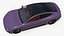 Electric Car Sedan Purple Simplified