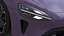 Electric Car Sedan Purple Simplified