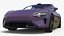 Electric Car Sedan Purple Simplified