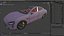 Electric Car Sedan Purple Simplified