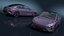 Electric Car Sedan Purple Simplified
