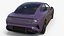 Electric Car Sedan Purple Simplified
