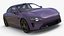 Electric Car Sedan Purple Simplified