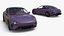 Electric Car Sedan Purple Simplified