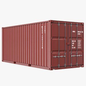 3D Cargo Shipping Container 20 ft