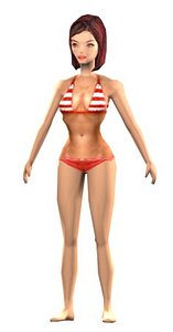 3d model bikini girl