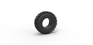 3D Diecast offroad tire 7 Scale 1 to 25