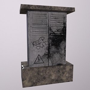 3D Electrical Box - Transformer Game Ready Low Poly 3d Model model