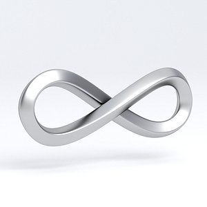 Infinity Symbol Silver v1 3D