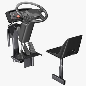 Empty Bus Driver Seat