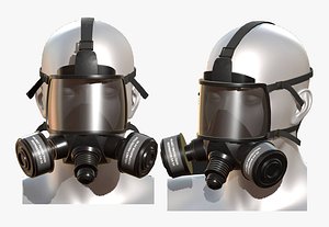 Gas mask helmet 3d model military combat