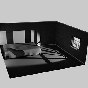 small room window bed 3d model