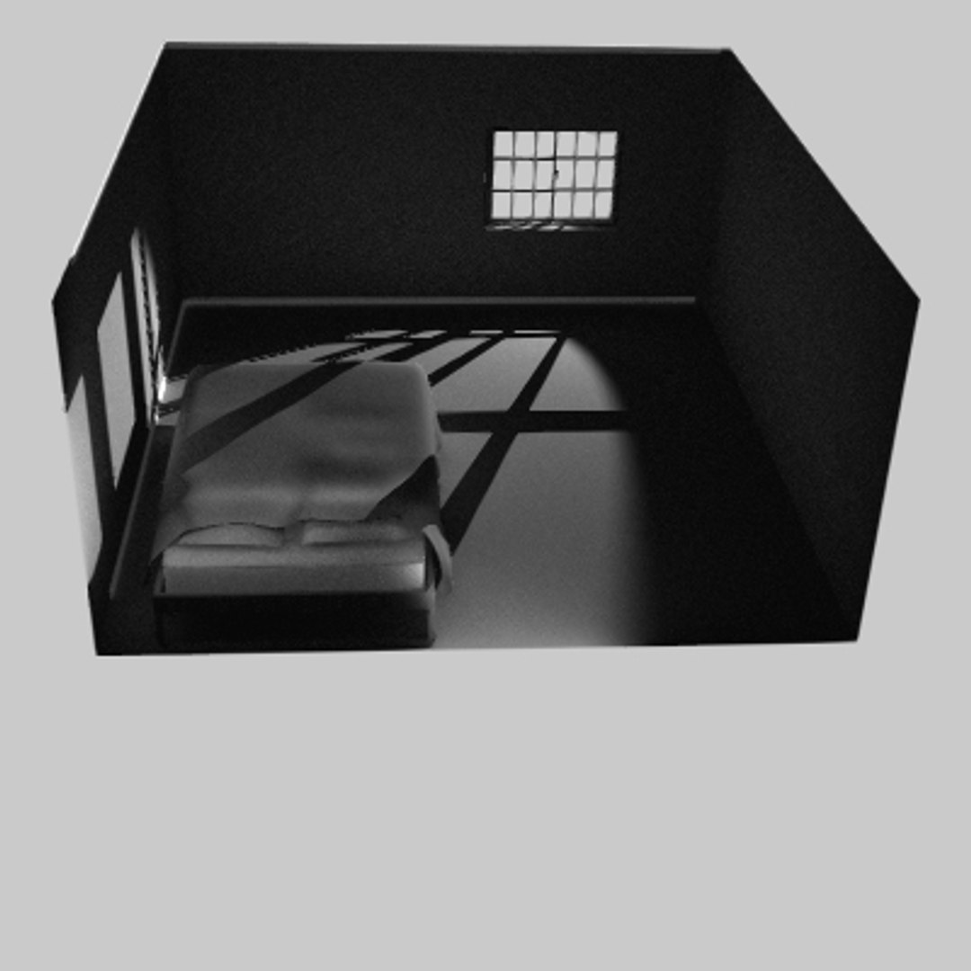 Small Room Window Bed 3d Model