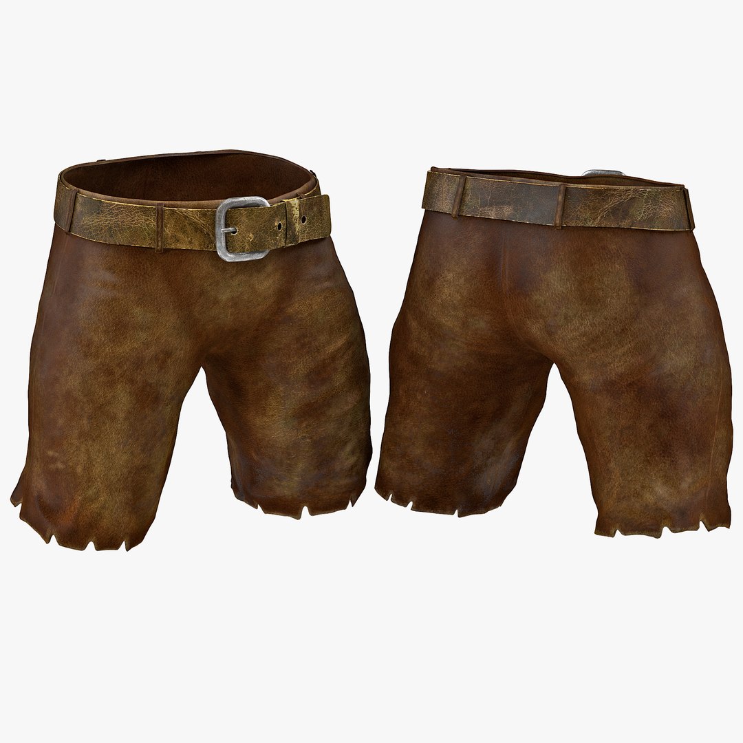 Medieval Leather Shorts 3D model preview