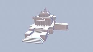 3d simple temple model