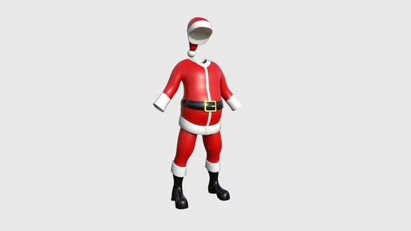 Santa Claus Costume 02 Red Cartoon - Character Design Fashion 3D model