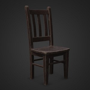 chair story wood 3D