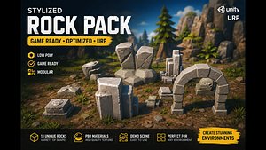13 Stylized Rock Environment Pack