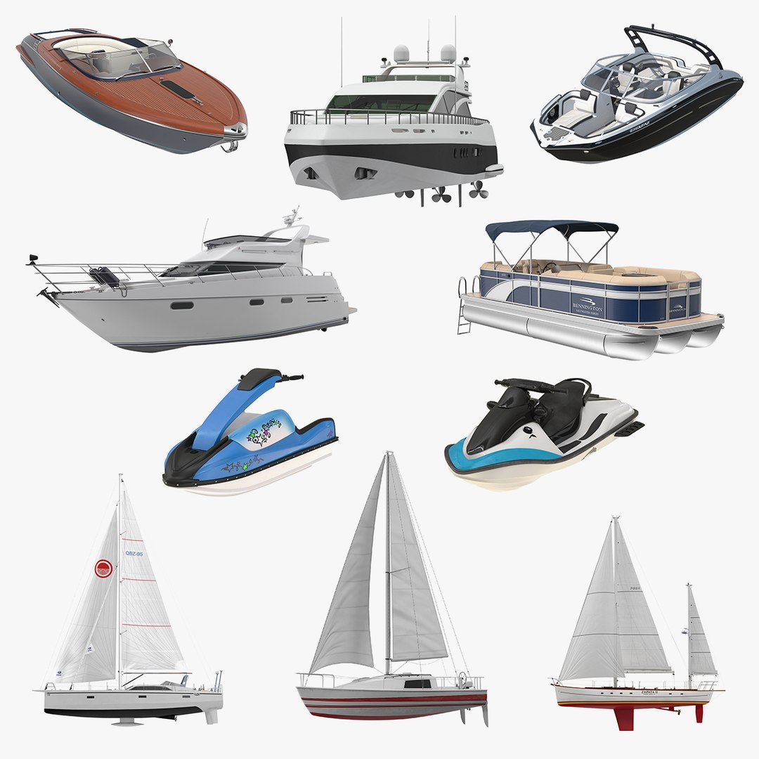 Recreational Boats Collection 4 3D model preview