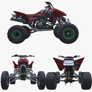3D model 018-Striker 450-Quad-ATV-Bike-low poly game ready 3d model