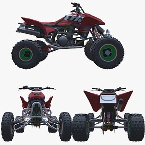 018-Striker 450-Quad-ATV-Bike-low poly game ready 3d model
