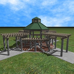 3d model pagoda structure