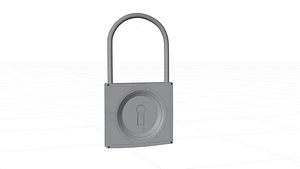 3D 3D PadLock old rusty lock 3d model