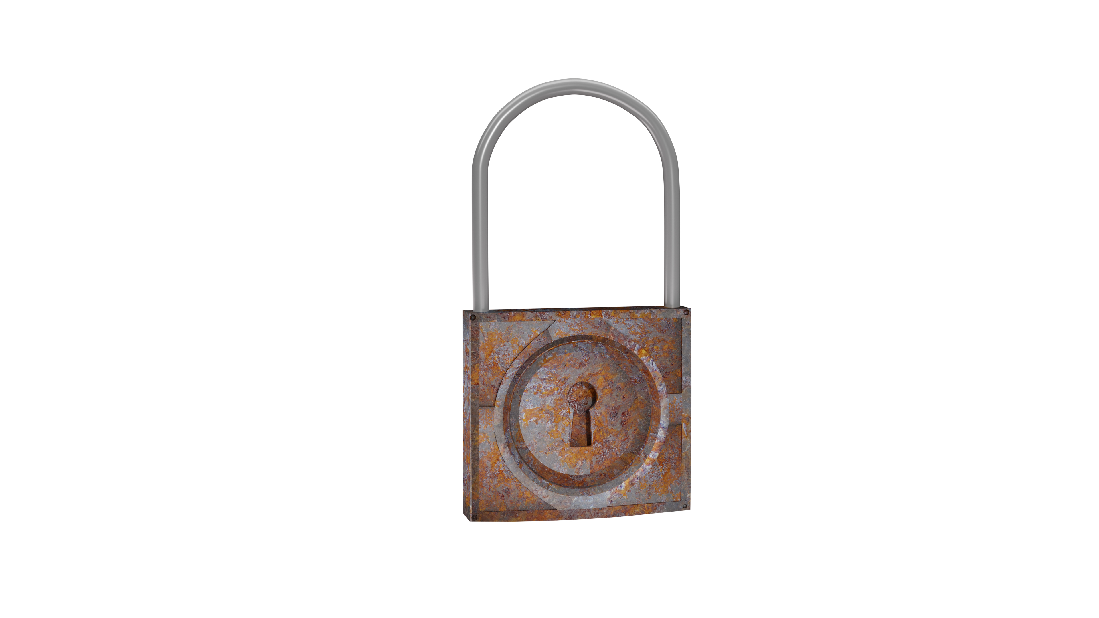 3D 3D PadLock old rusty lock 3d model - TurboSquid 1963775