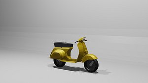 Vespa Scooter low-poly