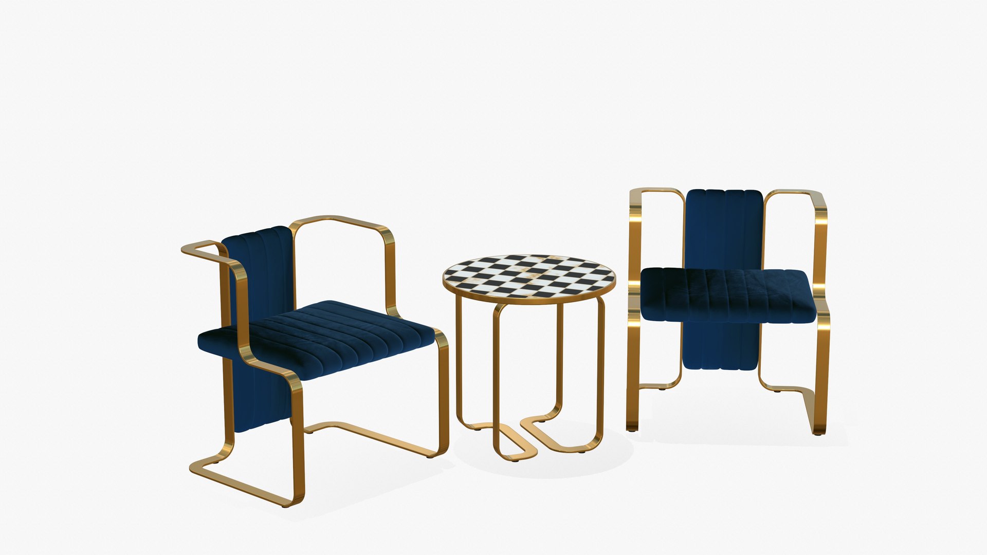 3D Chair Table Set - TurboSquid 1843070