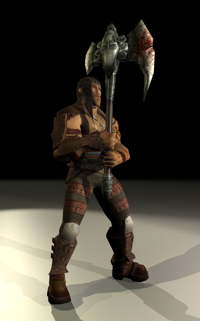 3d warrior character