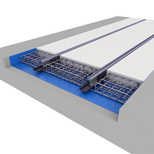 track rail railway 3D model