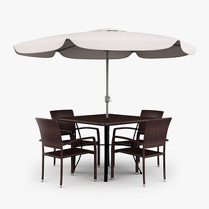 3D 5 Piece Patio Set