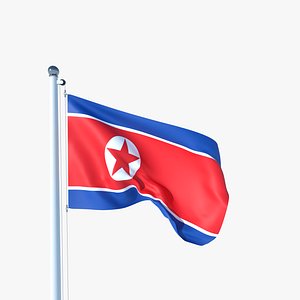 Animated Flag of North Korea 3D model