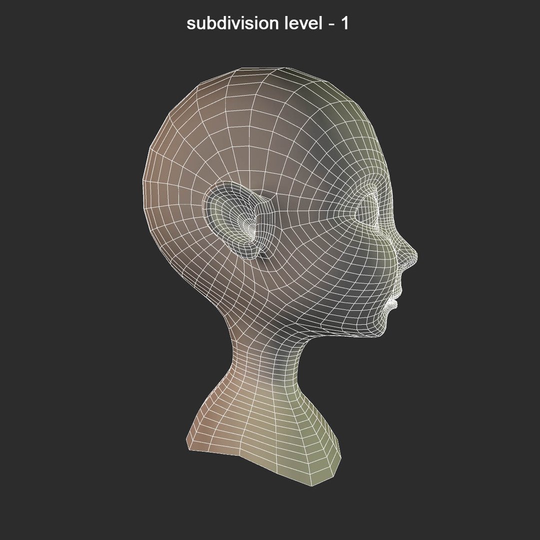 Cartoon Boy Head 3d Obj