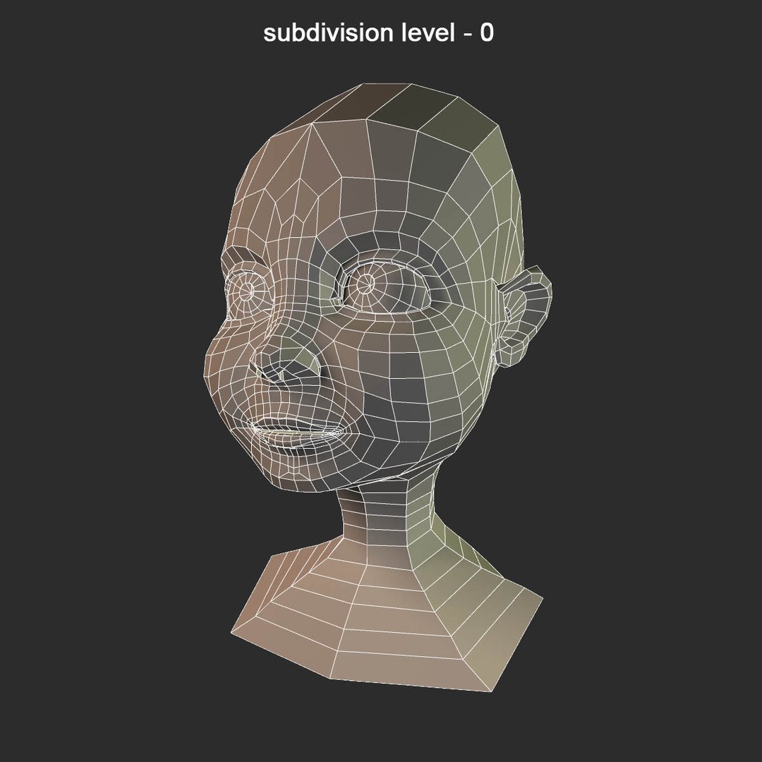 Cartoon Boy Head 3d Obj