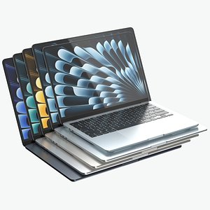 Apple MacBook Air M4 All Colors 3D model