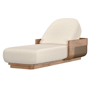3D Sedona Cane Teak Adjustable Chaise