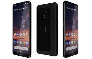 3D model Nokia 3 2 Black Low Poly