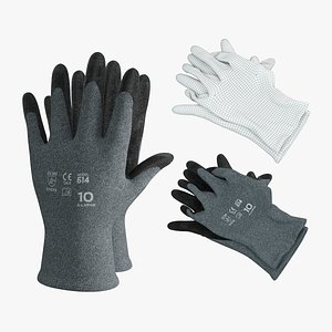 3D model Protective Coated Gloves