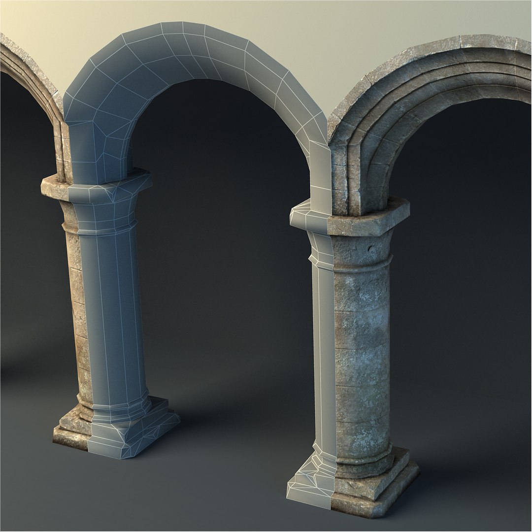 3d 3ds Rustic Archway